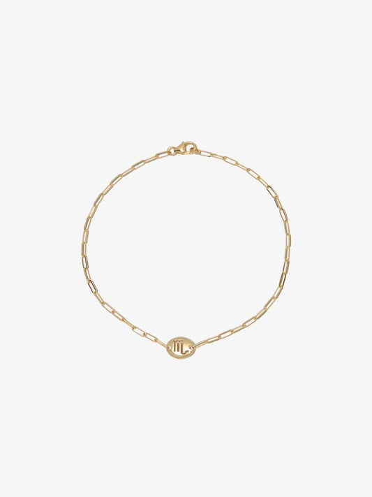 18k Yellow Gold Scorpio Super Fine Clip Chain Bracelet
