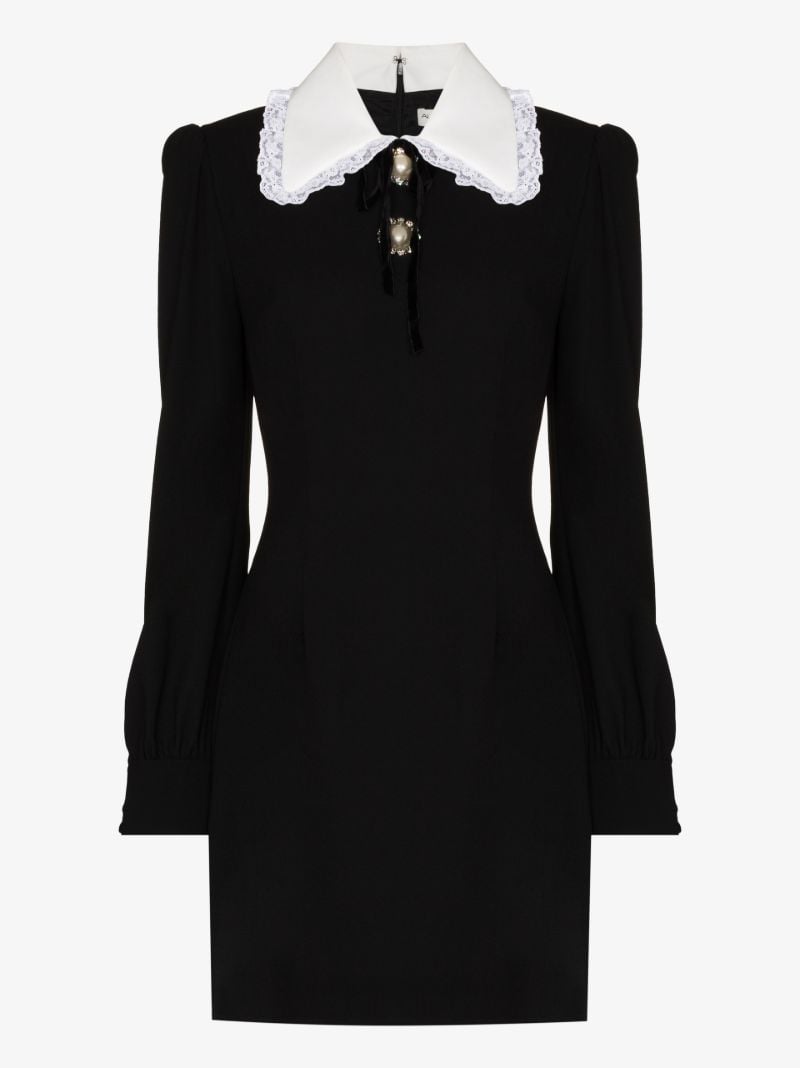 Contrast Collar Mini Dress