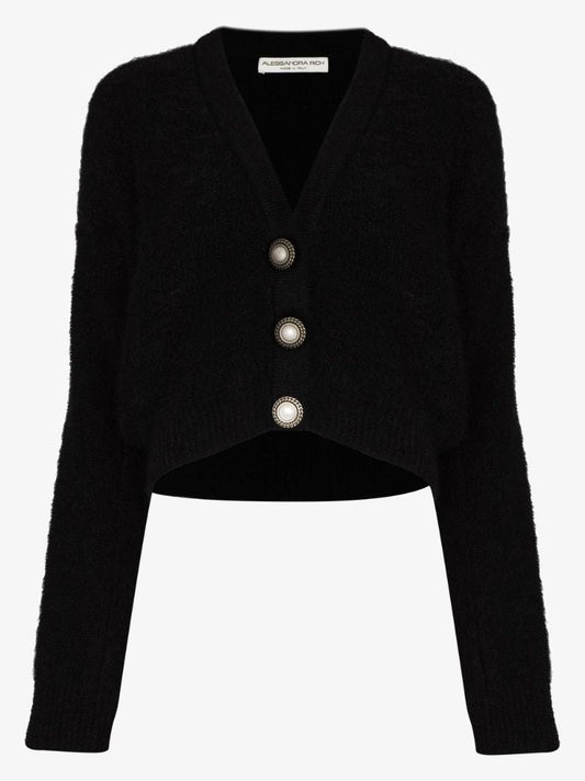 Pearl Button Cropped Cardigan