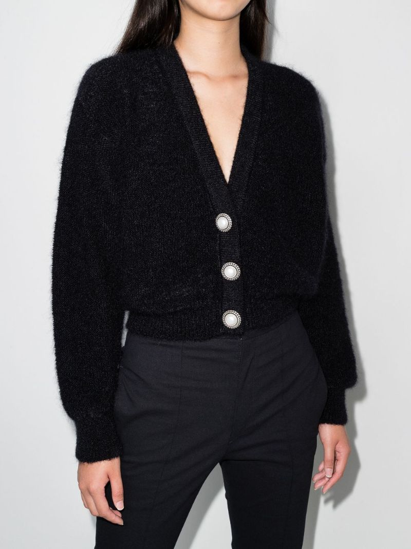 Pearl Button Cropped Cardigan