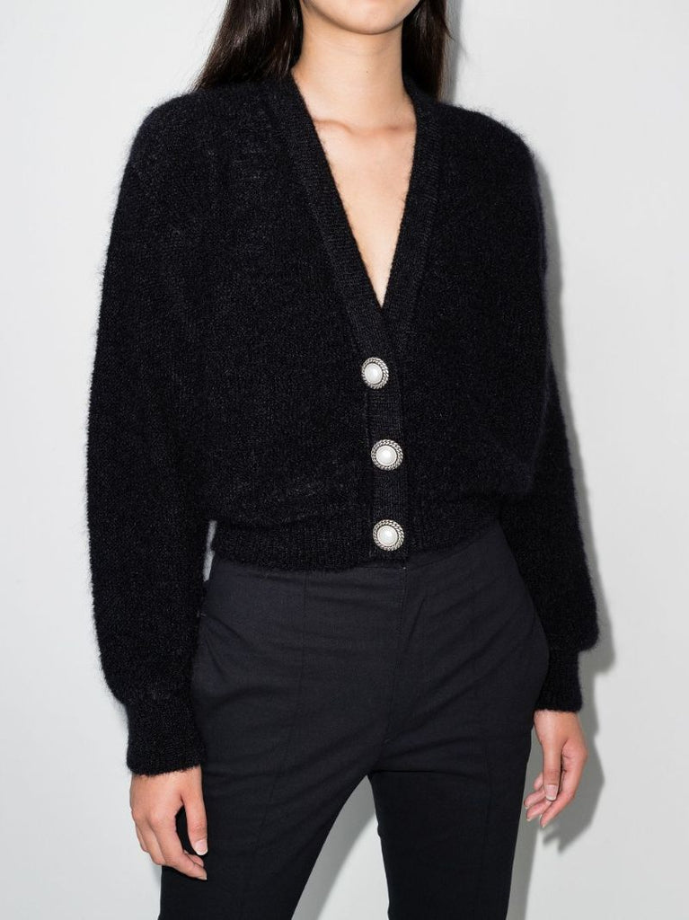 Pearl Button Cropped Cardigan