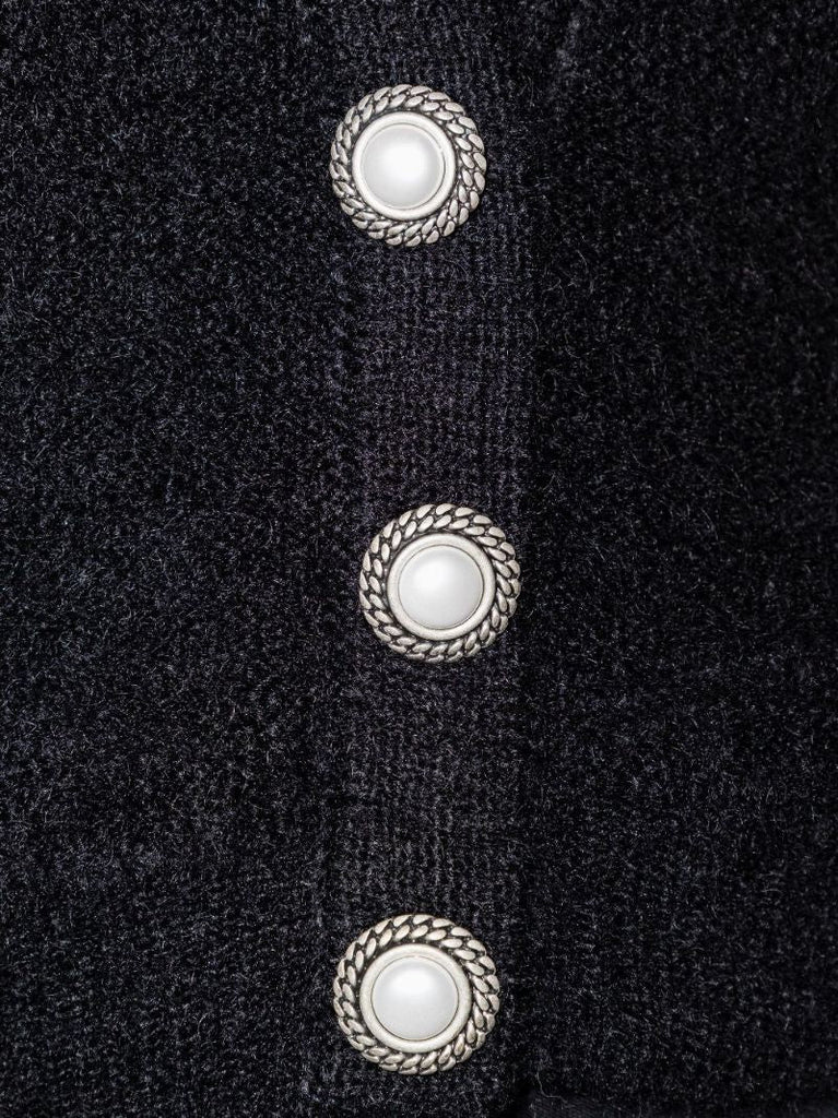 Pearl Button Cropped Cardigan
