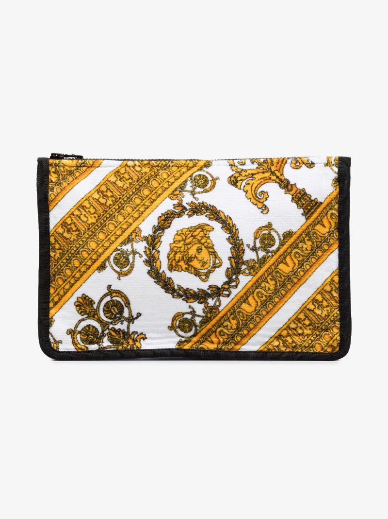 Multicoloured Baroque Print Cosmetic Bag