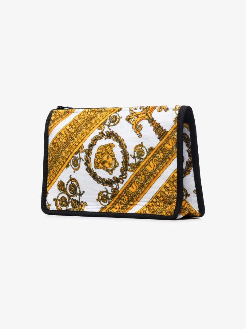 Multicoloured Baroque Print Cosmetic Bag