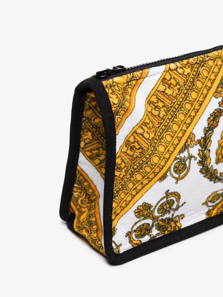 Multicoloured Baroque Print Cosmetic Bag