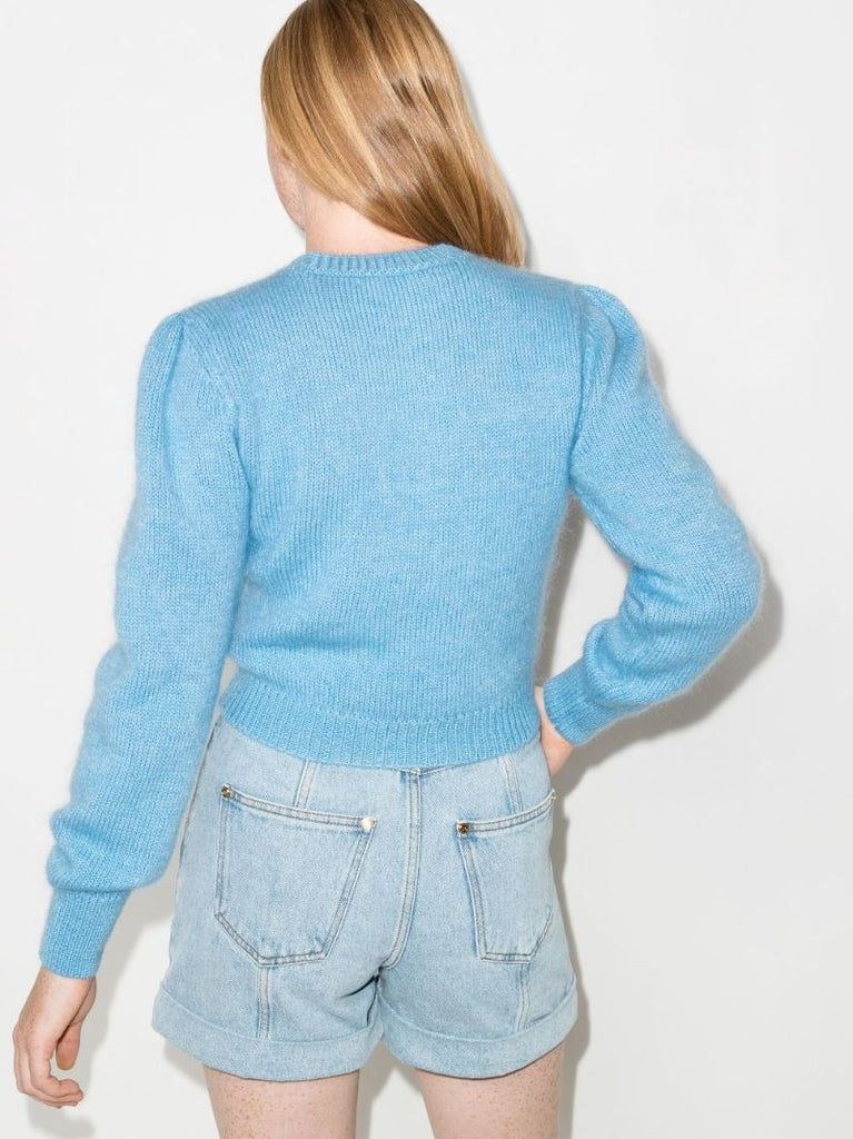 Cat Intarsia Cropped Sweater