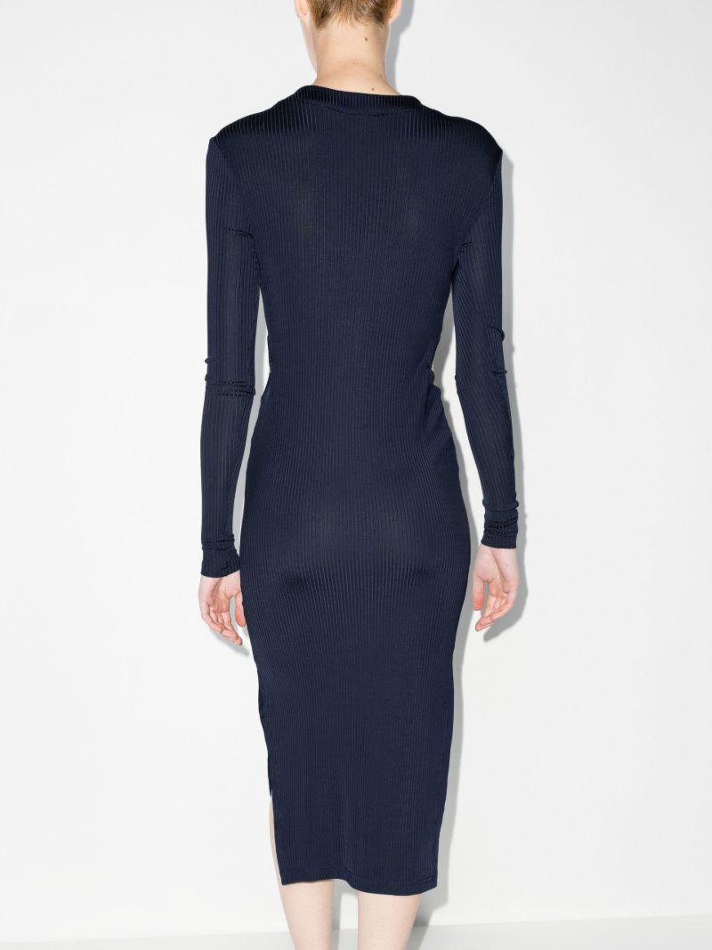 Ribbed Cotton Jersey Midi Dress