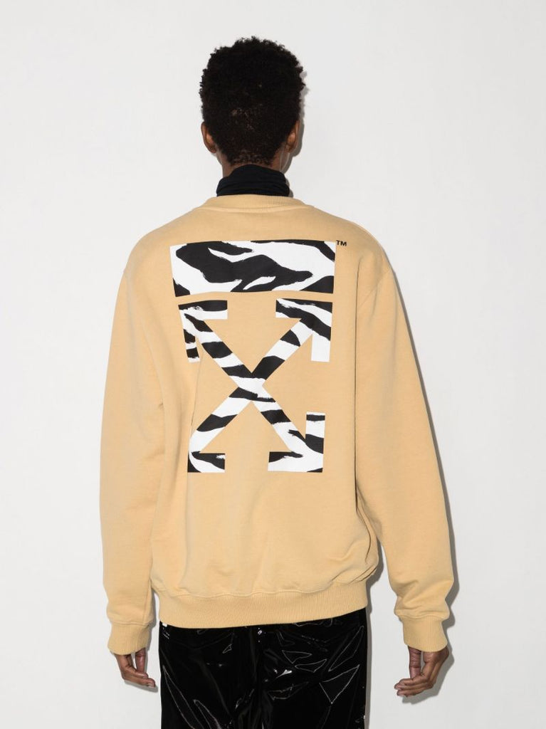 Zebra Print Logo Sweatshirt