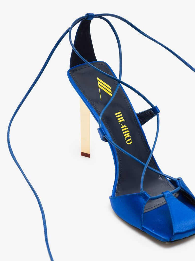 Blue Adele 75 Satin Sandals