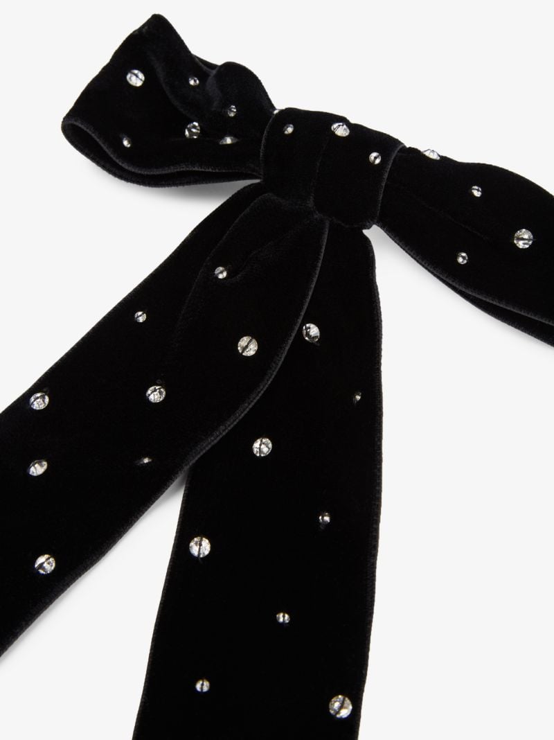 Black Cosette Crystal Bow Hair Clip