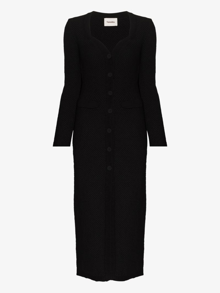 Dana Sweetheart Neck Midi Dress