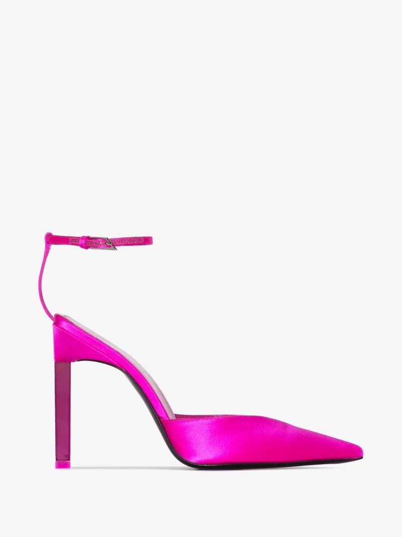 Pink Perine 105 Satin Pumps