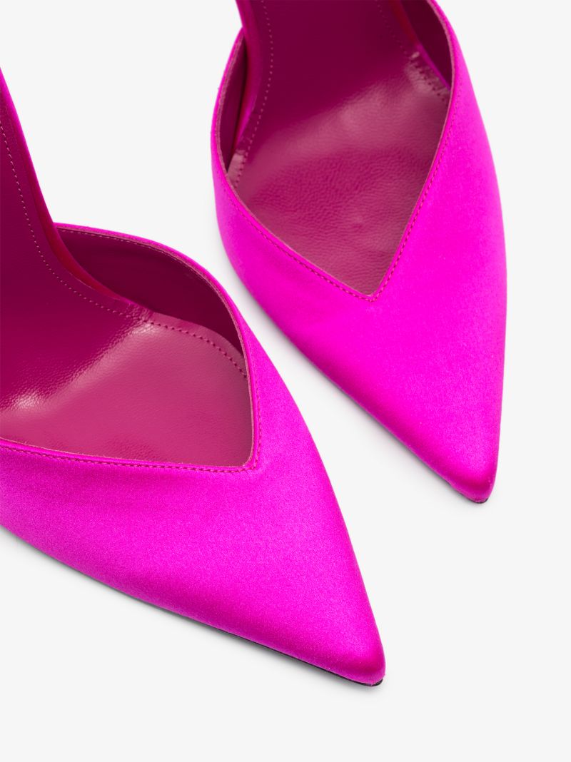 Pink Perine 105 Satin Pumps