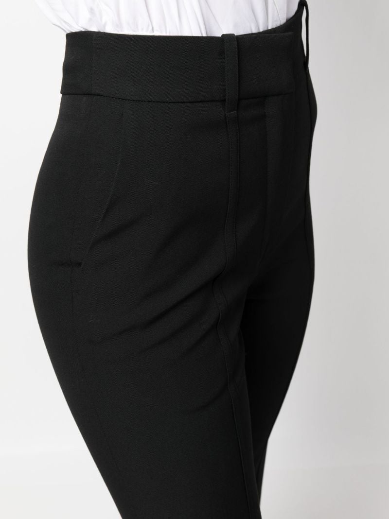 Black High-waisted Flared Trousers