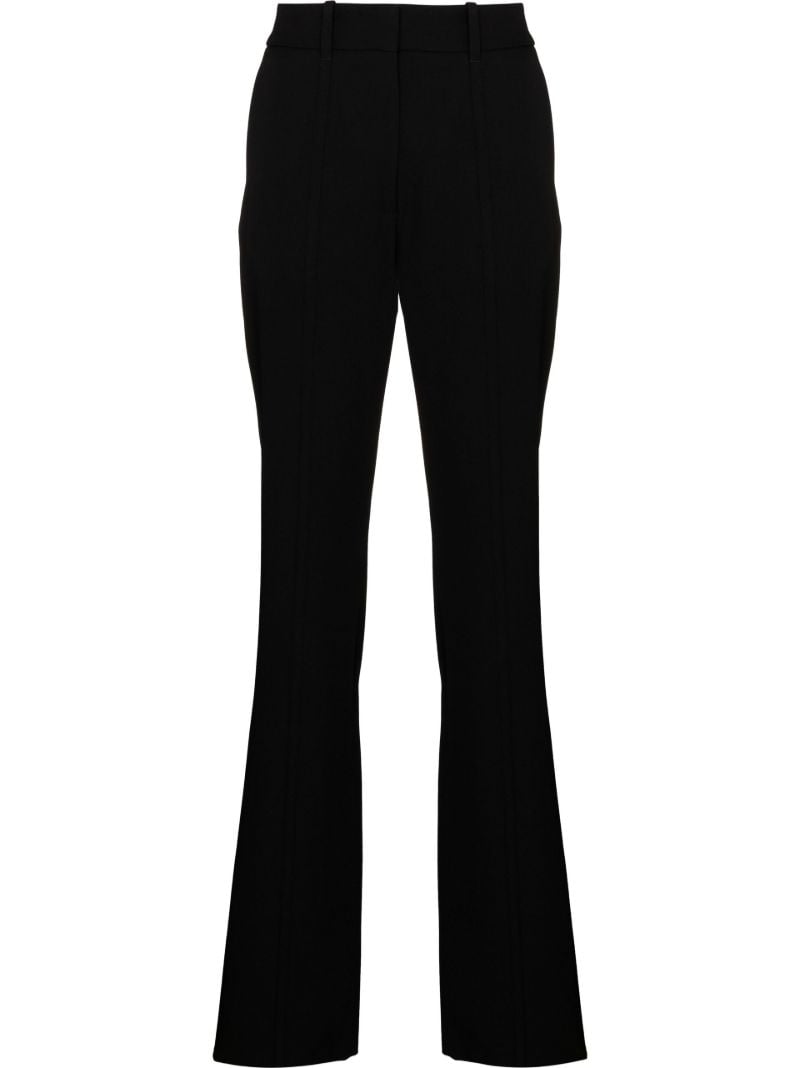 Black High-waisted Flared Trousers