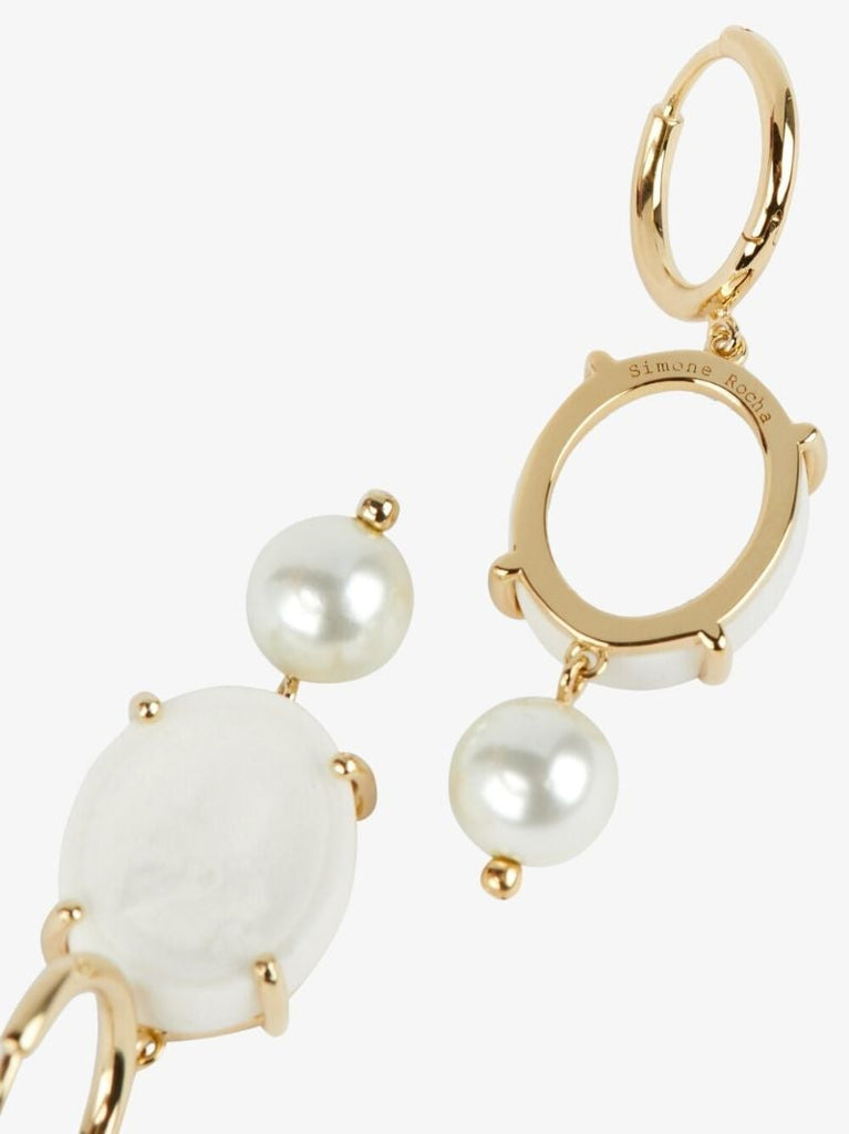 Gold-plated Cameo Drop Earrings