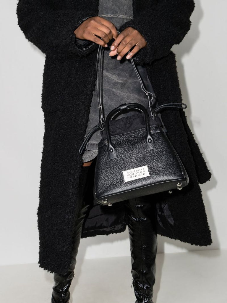 Black 5ac Small Leather Top Handle Bag