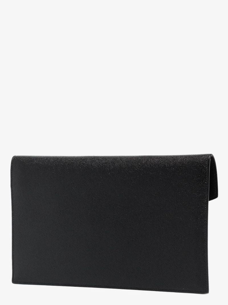Black Uptown Medium Leather Clutch Bag