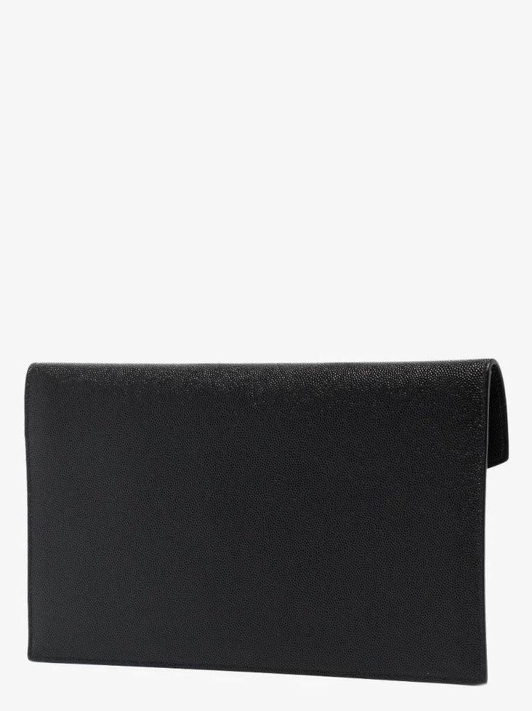 Black Uptown Medium Leather Clutch Bag