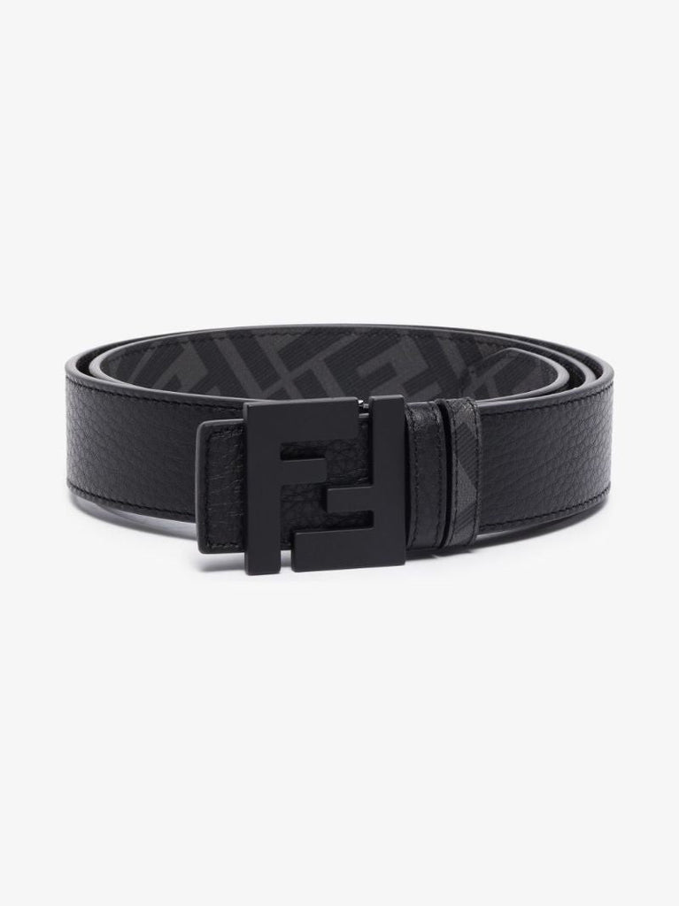 Black Reversible Monogram Leather Belt