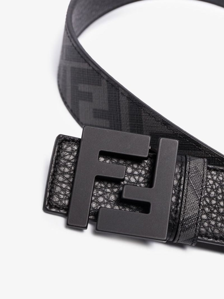Black Reversible Monogram Leather Belt
