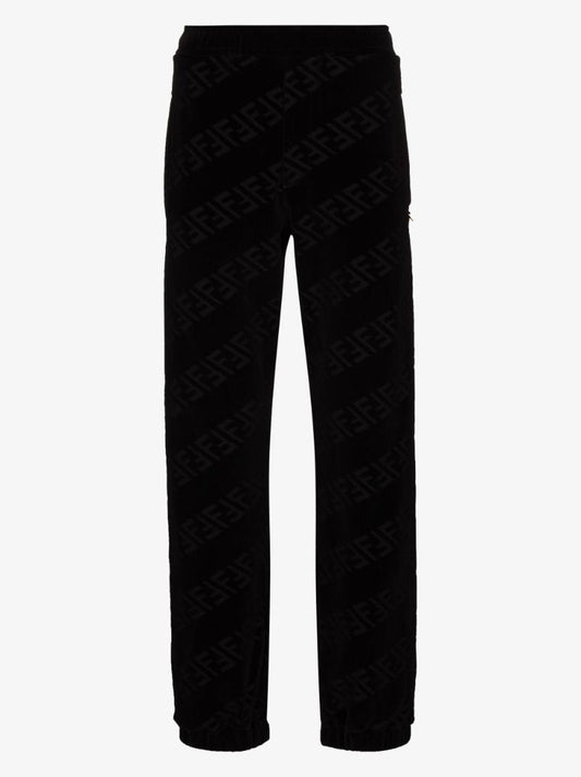 Ff Logo Velvet Sweatpants