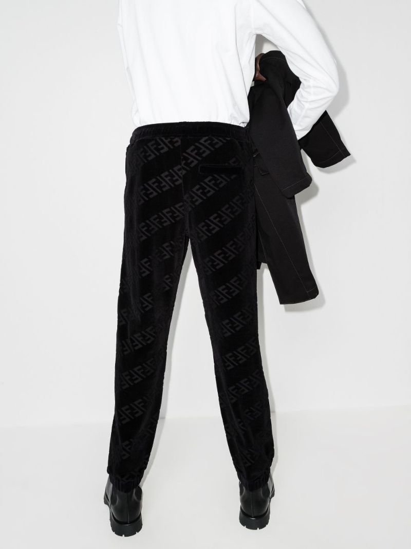 Ff Logo Velvet Sweatpants