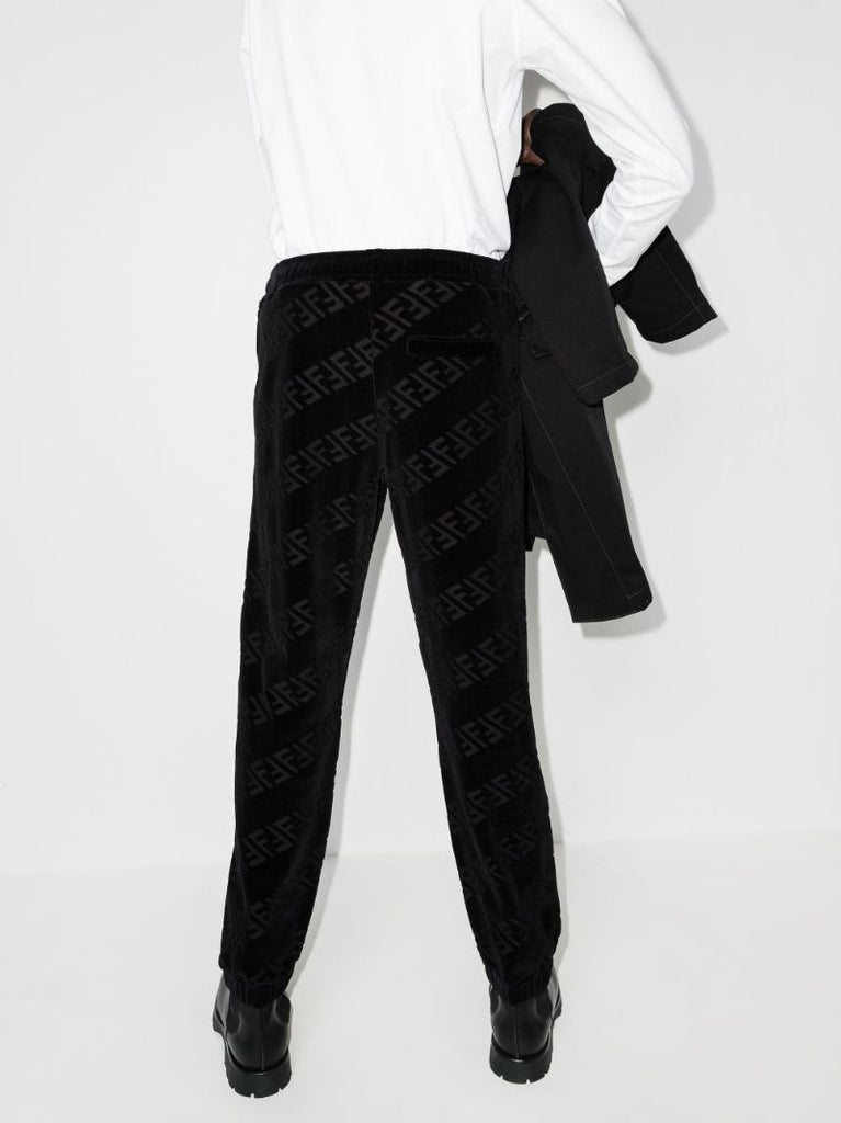 Ff Logo Velvet Sweatpants