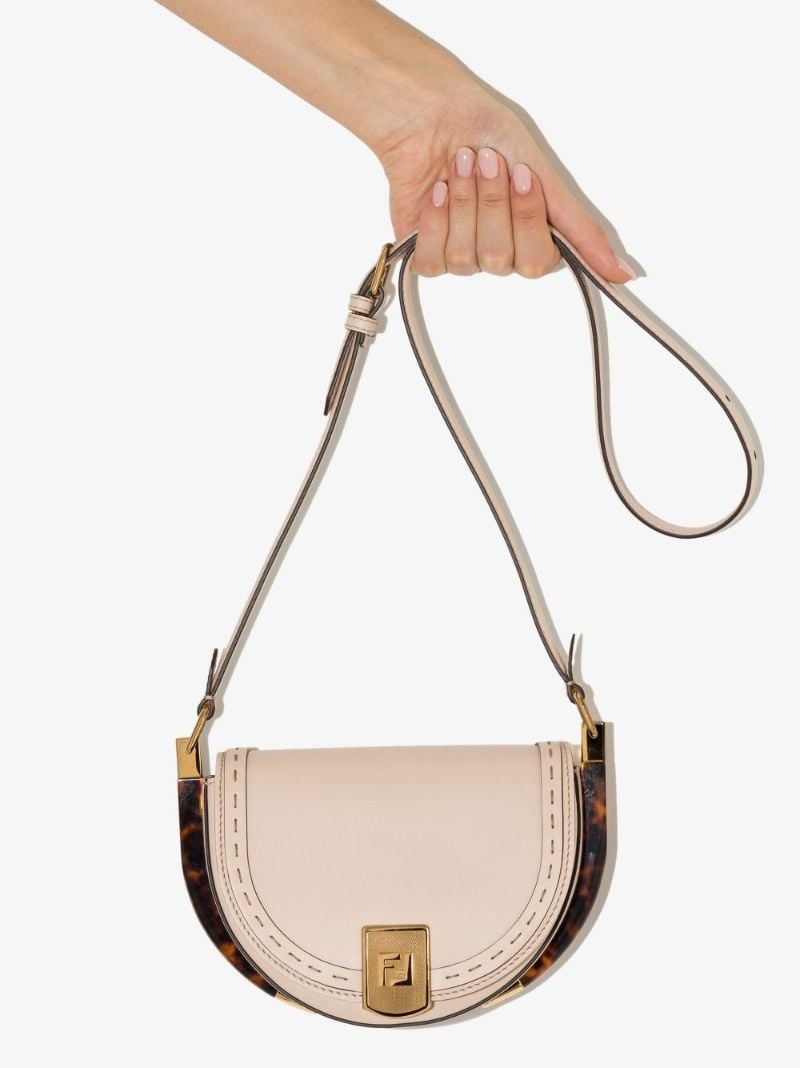 Neutral Moonlight Leather Cross Body Bag