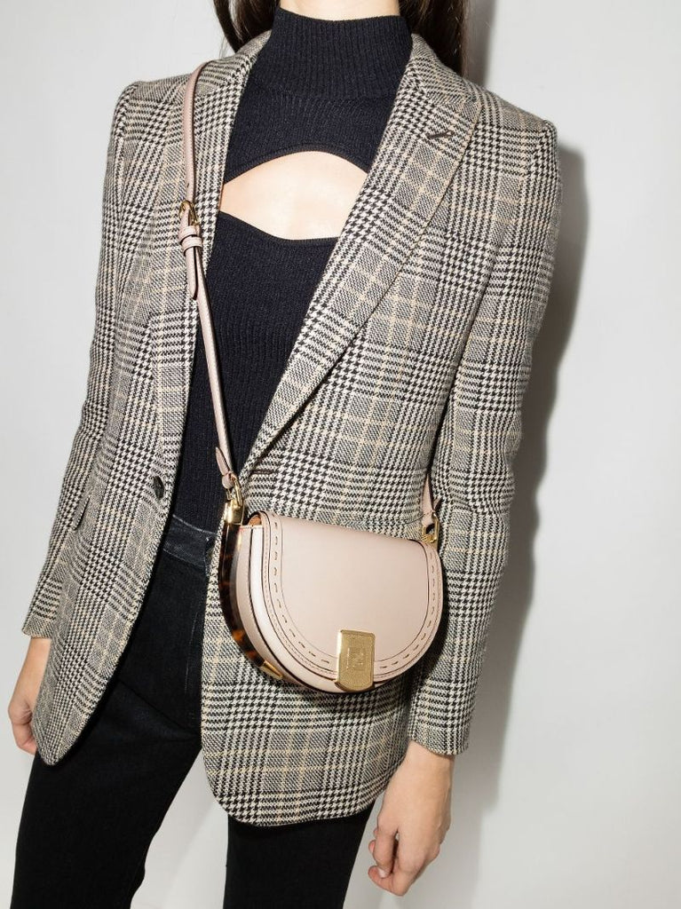 Neutral Moonlight Leather Cross Body Bag