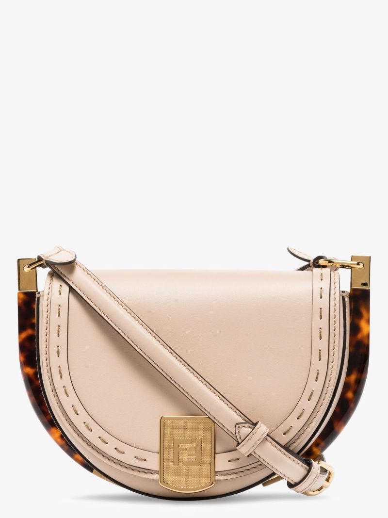 Neutral Moonlight Leather Cross Body Bag