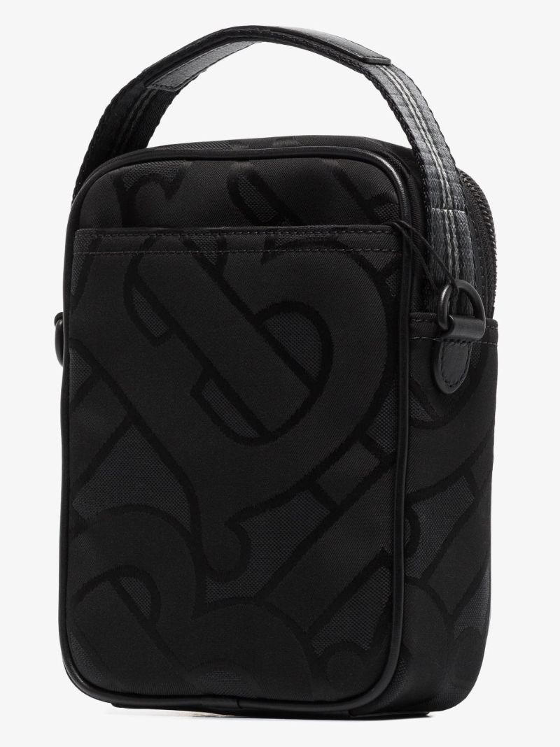 Black Monogram Jacquard Cross Body Bag