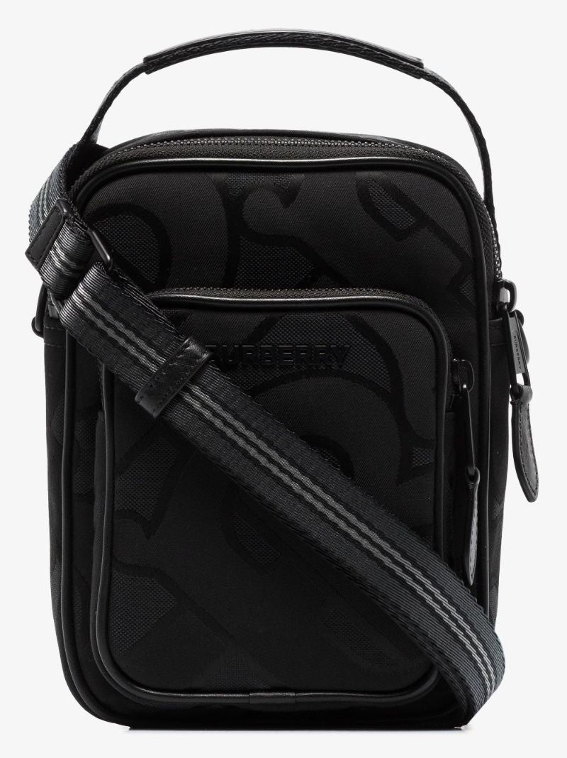 Black Monogram Jacquard Cross Body Bag
