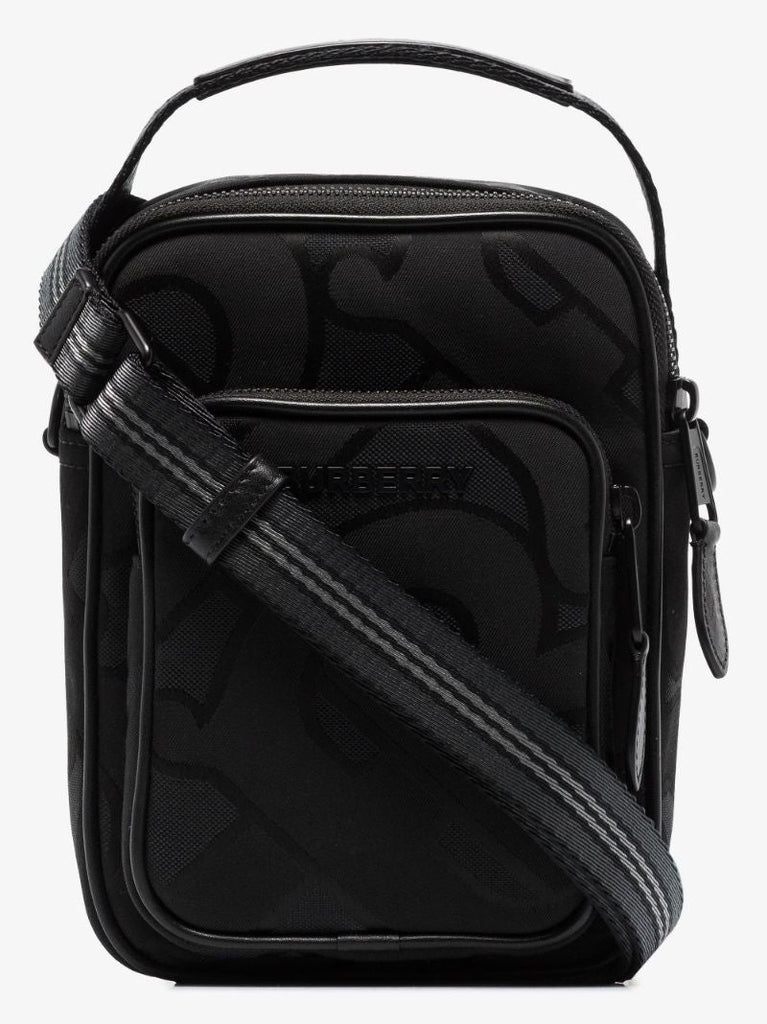Black Monogram Jacquard Cross Body Bag