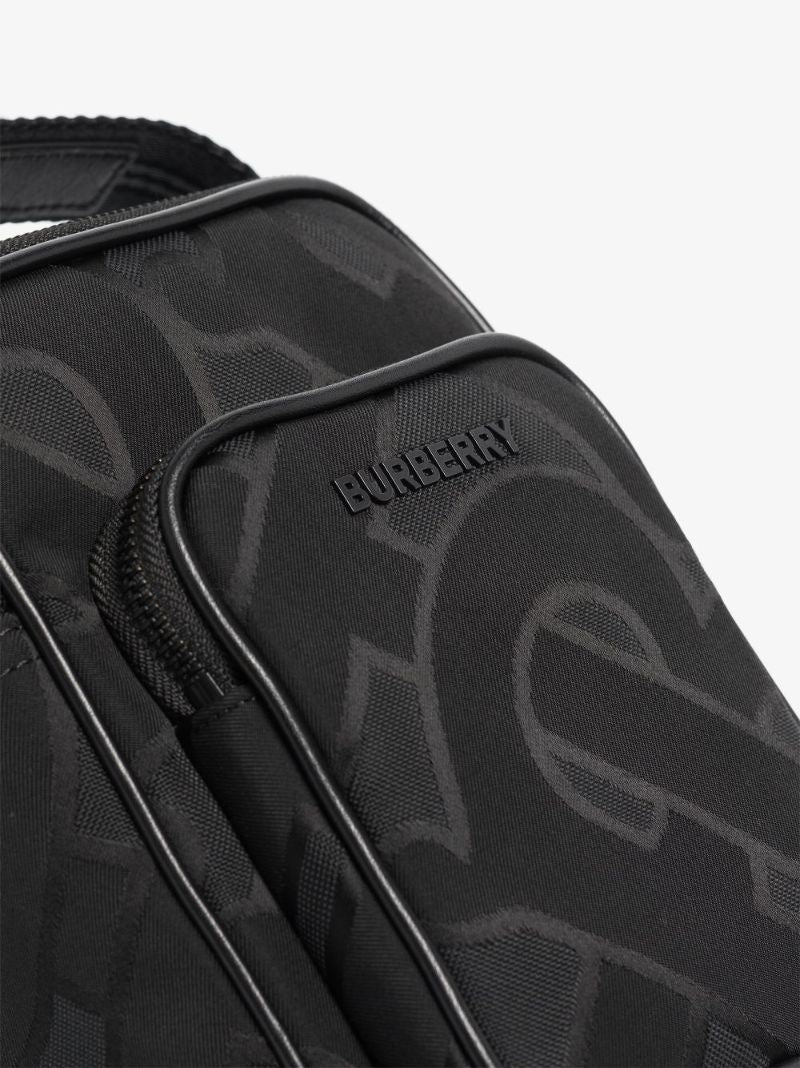 Black Monogram Jacquard Cross Body Bag
