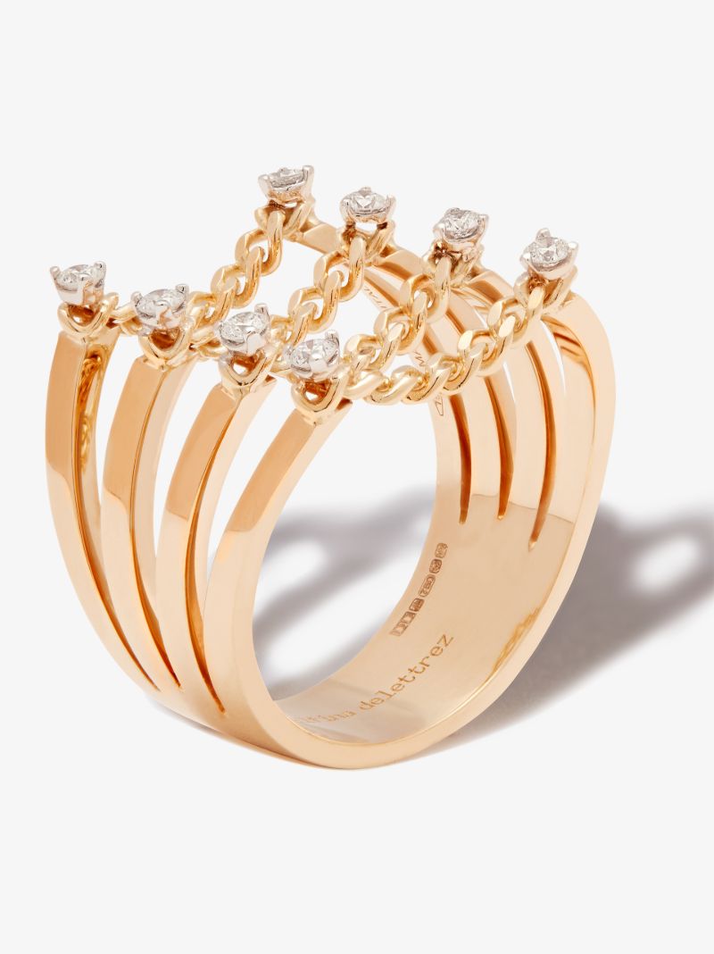 18k Yellow Gold Unchain My Art Diamond Ring