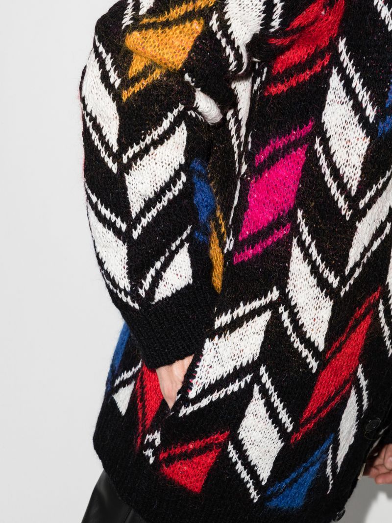 Chevron Jacquard Cardigan