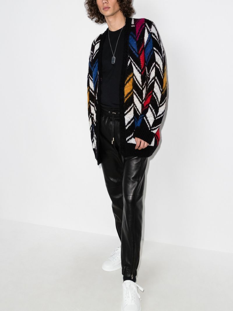 Chevron Jacquard Cardigan