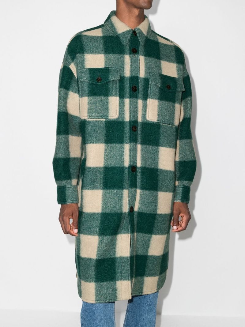 Kotajo Check-pattern Single-breasted Coat