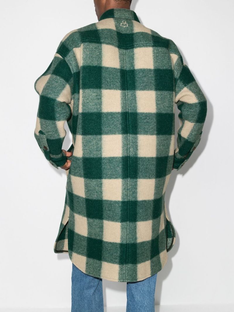Kotajo Check-pattern Single-breasted Coat