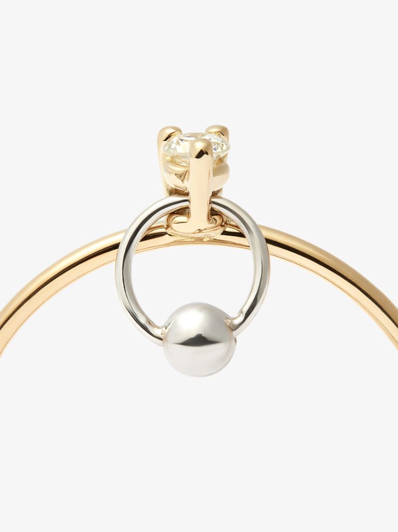 18k Yellow Gold Two in One Diamond Ring