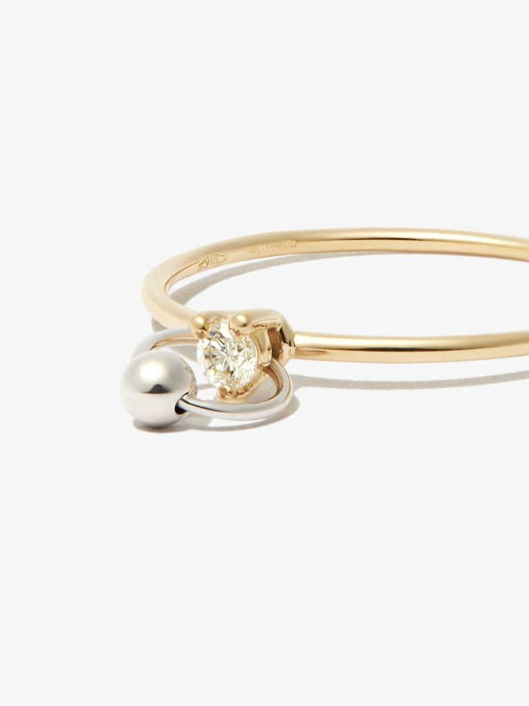 18k Yellow Gold Two in One Diamond Ring