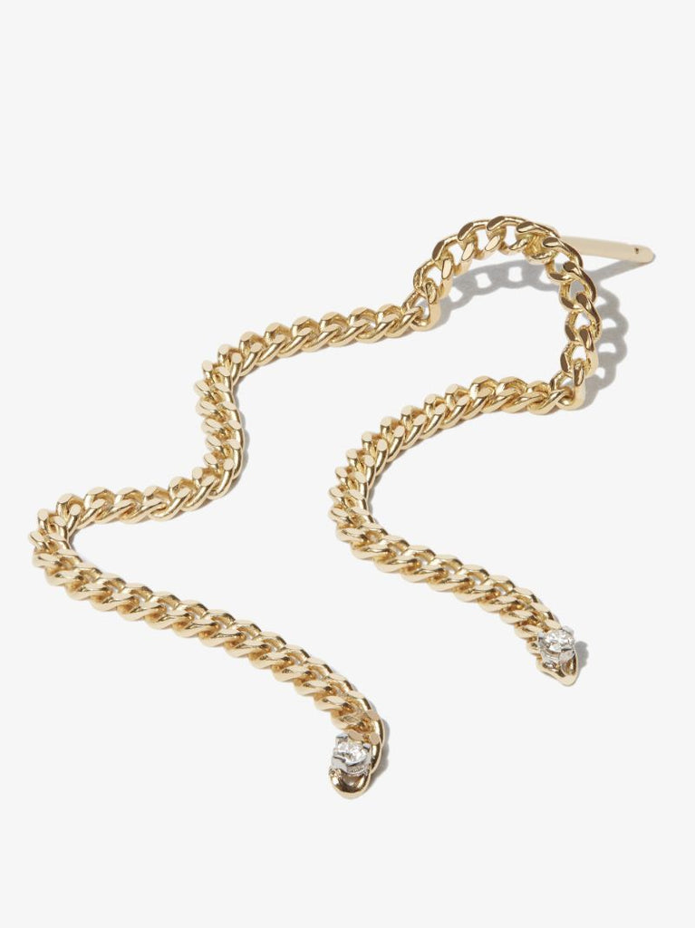 18k Yellow Gold Unchain My Art Diamond Drop Earrings