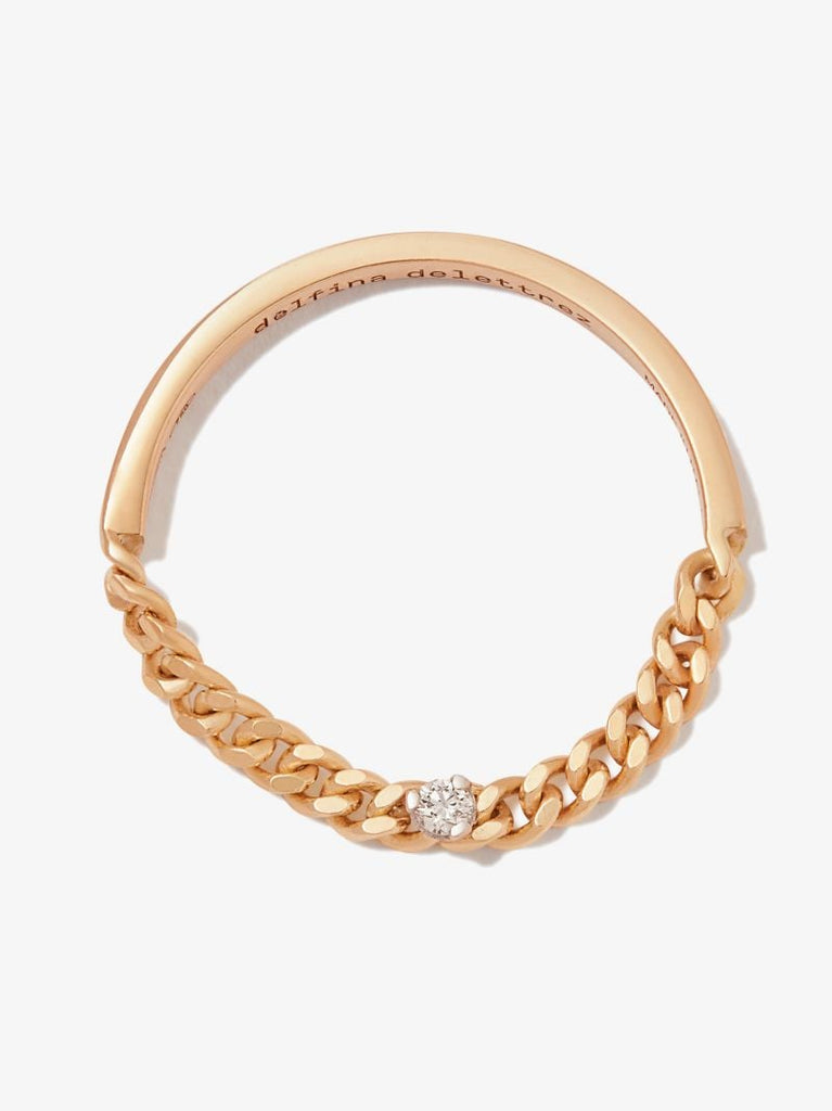 18k Yellow Gold Unchain My Art Diamond Ring