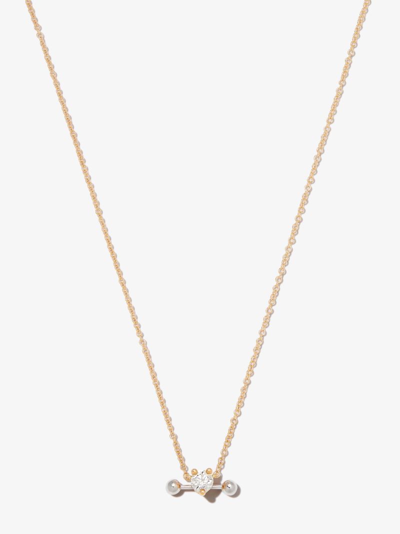18k Yellow and White Gold Two in One Diamond Necklace