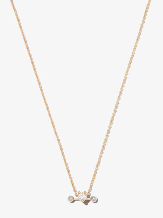 18k Yellow and White Gold Two in One Diamond Necklace