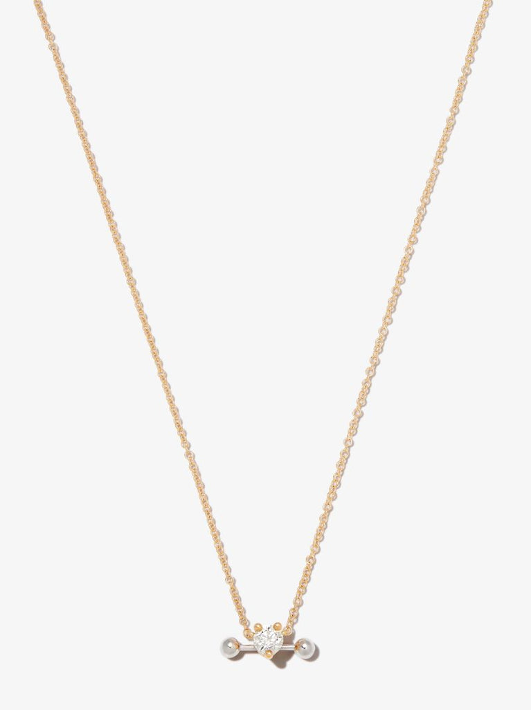 18k Yellow and White Gold Two in One Diamond Necklace