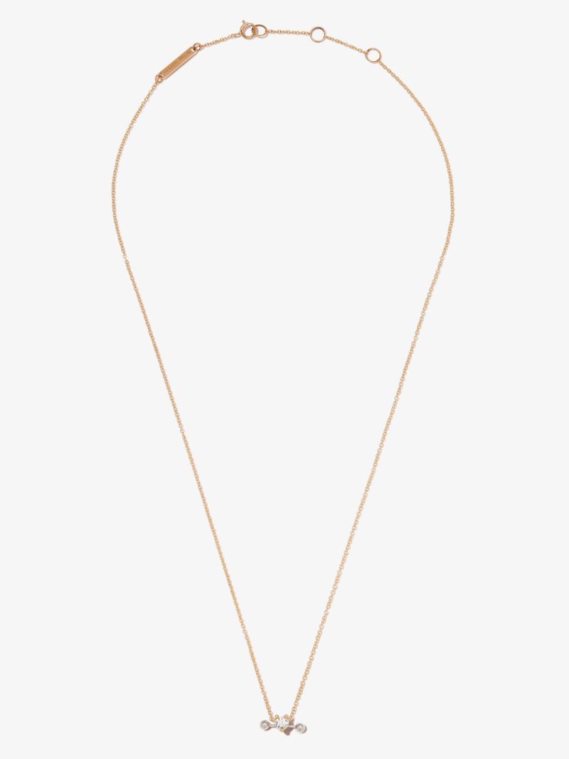 18k Yellow and White Gold Two in One Diamond Necklace
