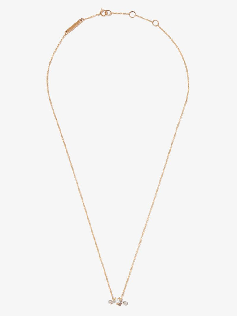18k Yellow and White Gold Two in One Diamond Necklace