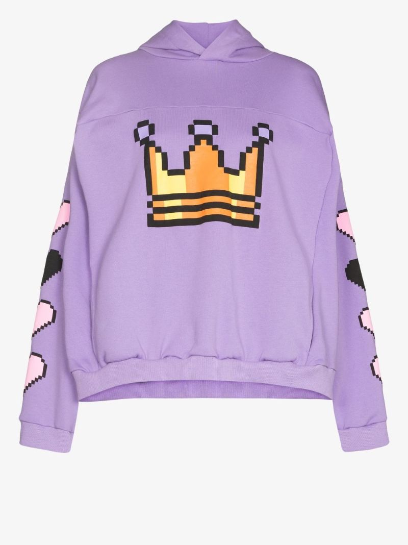 Queen Pixelated-print Hoodie